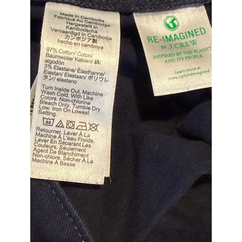 J.Crew 484 Slim Fit Pants Mens 31x30 Navy Blue Stretch Cotton Preppy Classic